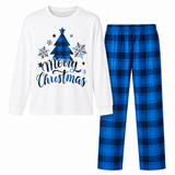 BlueChristmas – Elegant & Feestelijk – Familiepyjama met Kerstboomdesign