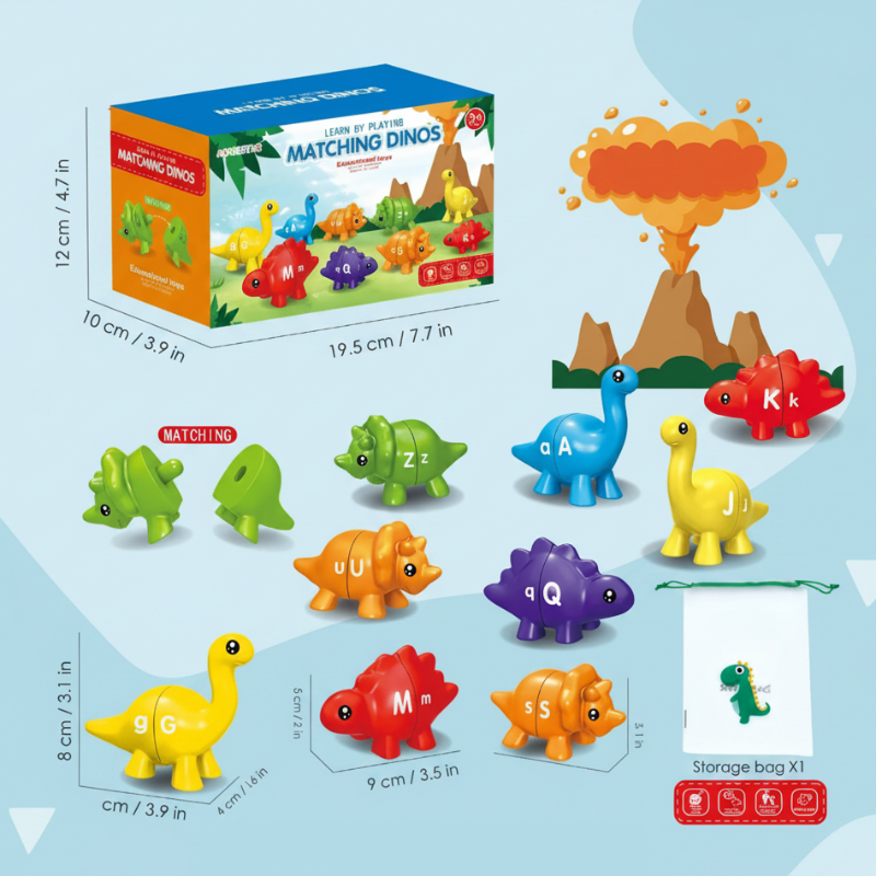 EduDino – Interactief & Creatief – Alfabet, Vormen En Nummers Dinosaurus