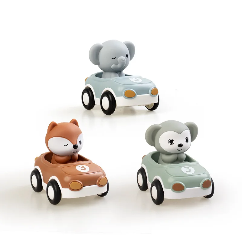 AnimalRide – Speels & Schattig – Silicone Dierenauto (3 stuks)
