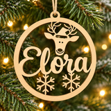 ChristmasName – Persoonlijk & Feestelijk – Houten Kersthanger met Naam