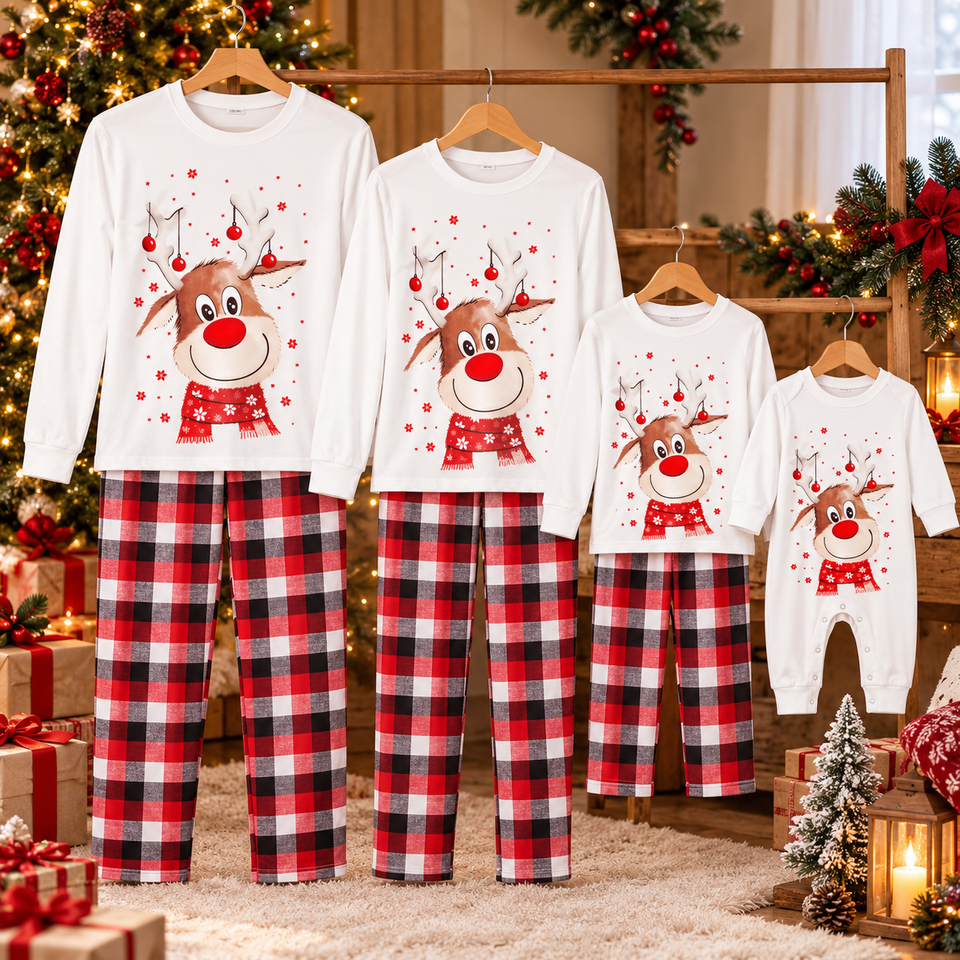 ReindeerJoy – Warm & Comfortabel – Familie Kerstpyjama met Rendierprint