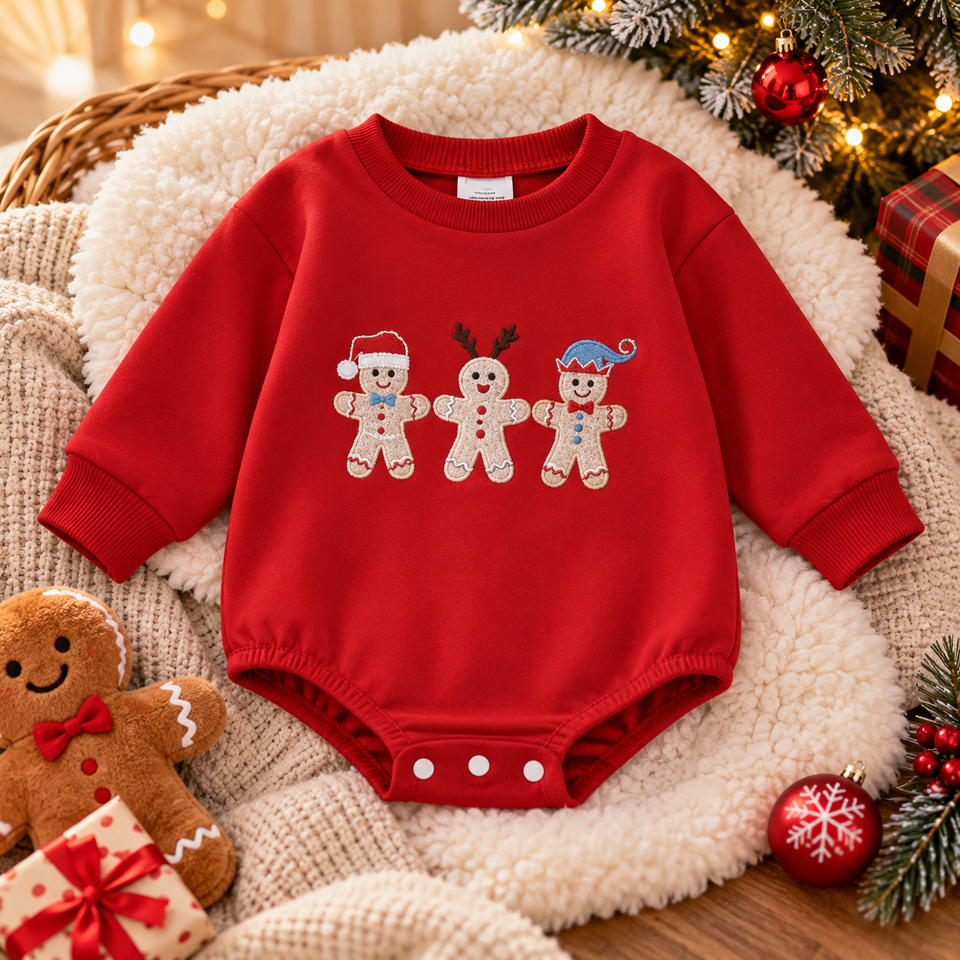 MerryBaby – Feestelijk & Schattig – Baby Romper met Kerstprint