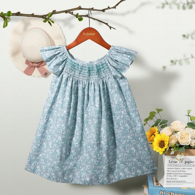 Floral Dress – Licht & Luchtig – Meisjes Flutter Sleeve Jurk