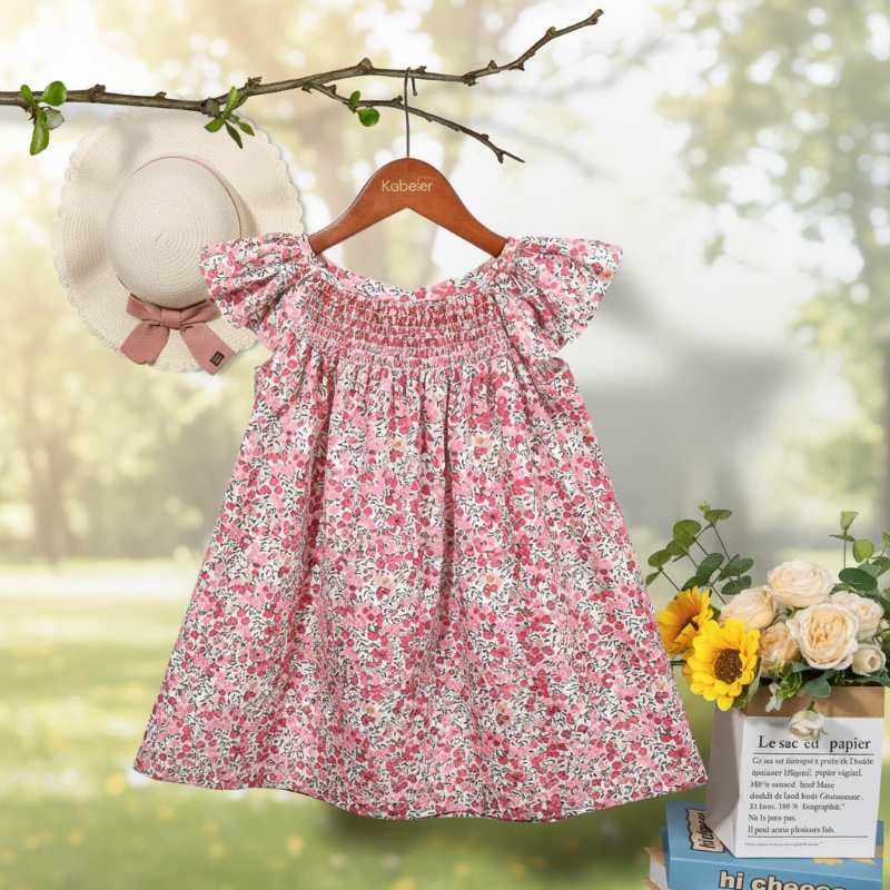 Floral Dress – Licht & Luchtig – Meisjes Flutter Sleeve Jurk