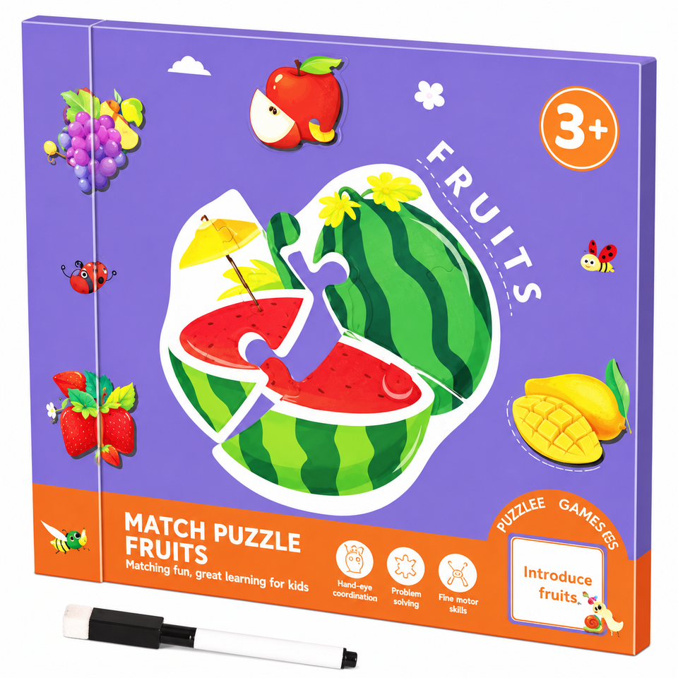 SmartMatch – Speels & Leerzaam – Magnetisch 2-in-1 teken- en puzzelboek