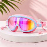 AquaVision – Verstelbare anticondens- en UV-bescherming – Siliconen zwembril met oordoppen
