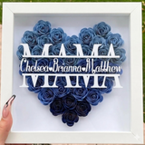 Personalized Rose Shadow Box – Uniek Moederdagcadeau – Gepersonaliseerde Rozen Schaduwdoos