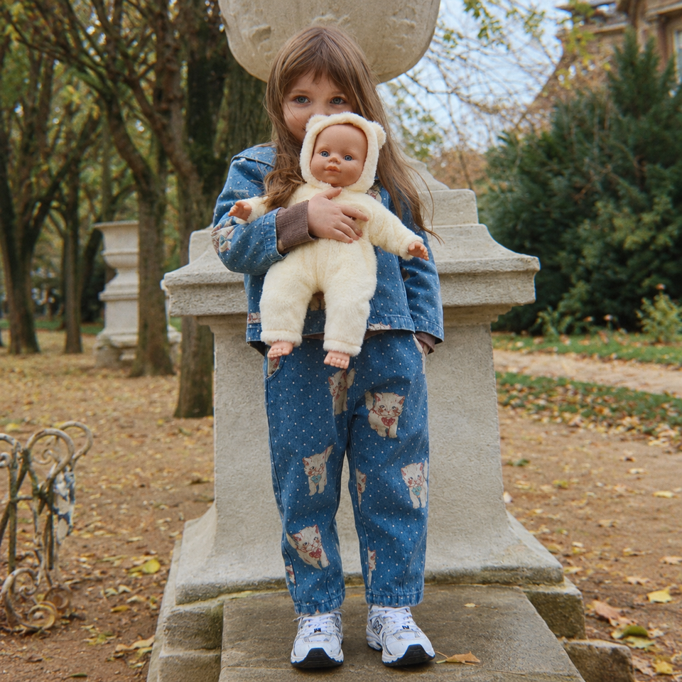 KittyDenim – Schattig & Speels – Kinderbroek met Kattenprint