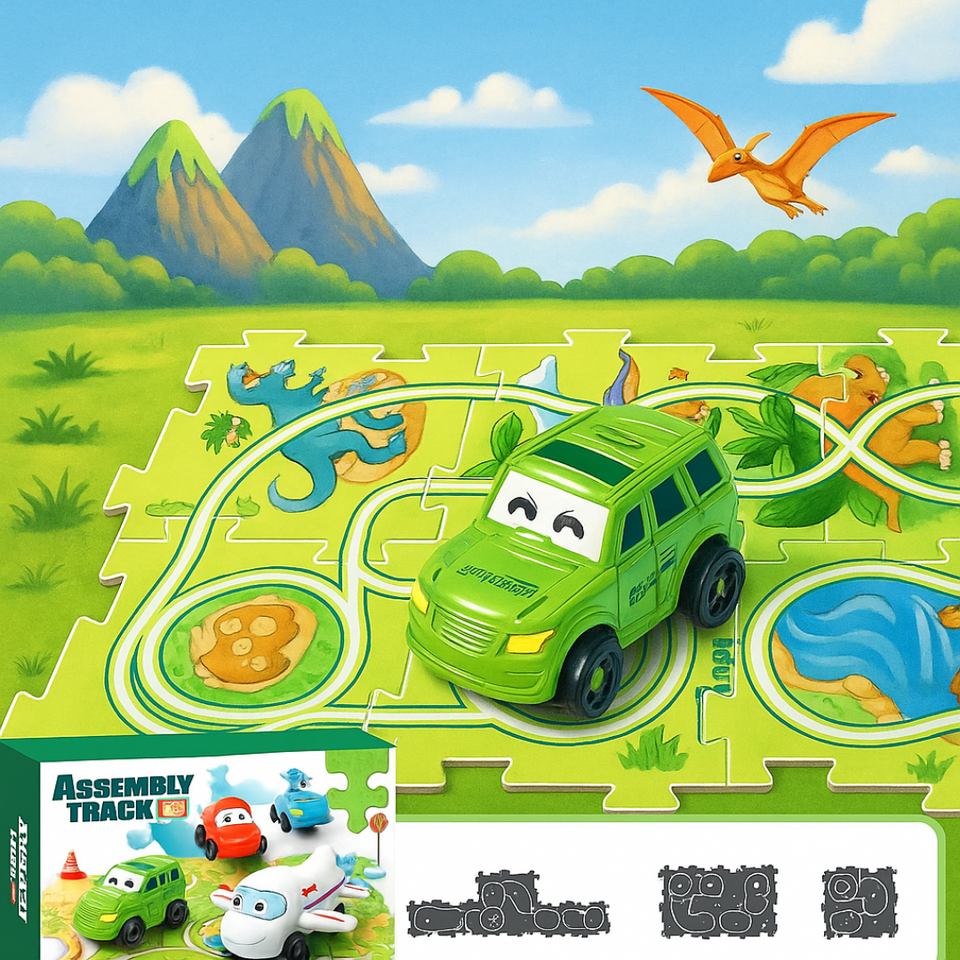 Car Track™ - Bouw, speel en ontdek - Speelgoedautoset