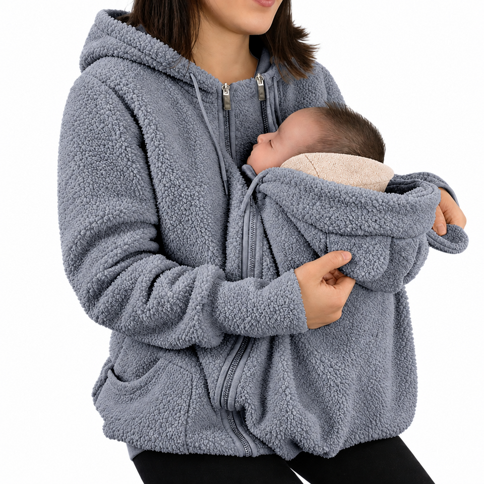 MamaNest – Warm & Praktisch – 2-in-1 Draagjas voor Mama en Baby