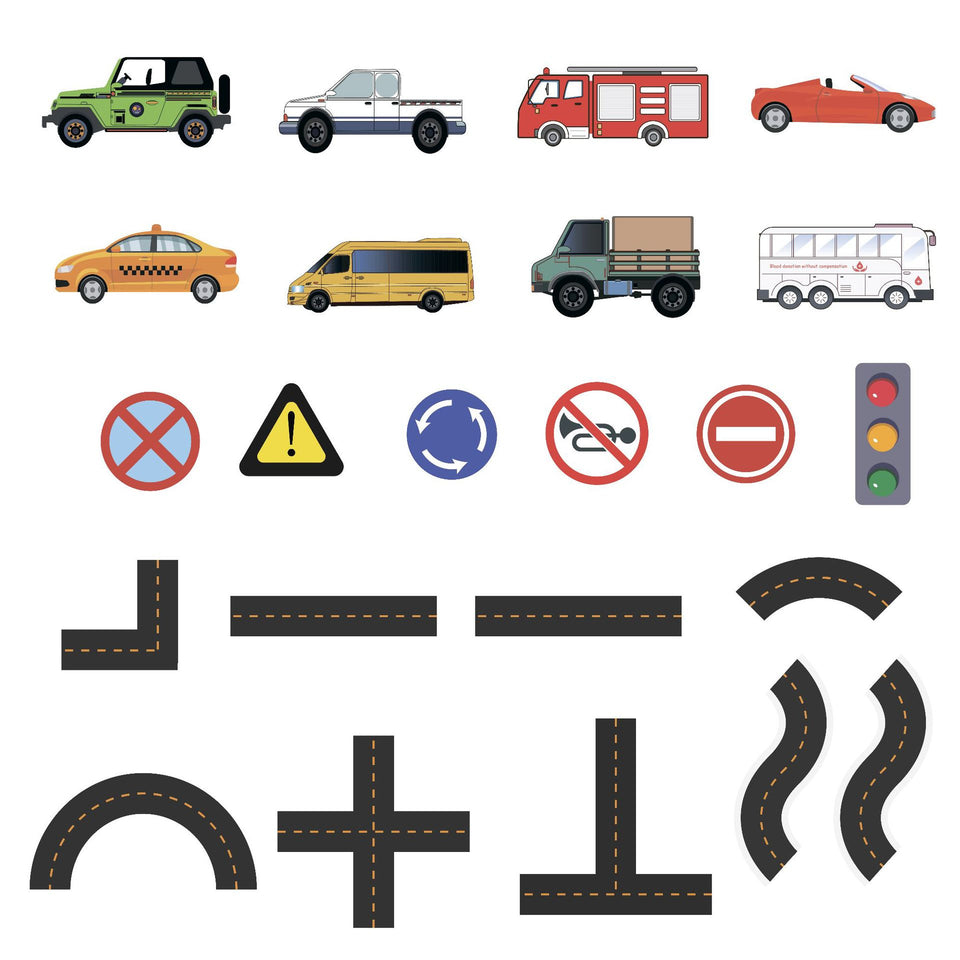 Bath Cars™ - Enorm Plezier In Bad -  Foam Verkeer Badspeelgoed Set