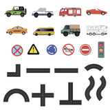 Bath Cars™ - Enorm Plezier In Bad -  Foam Verkeer Badspeelgoed Set