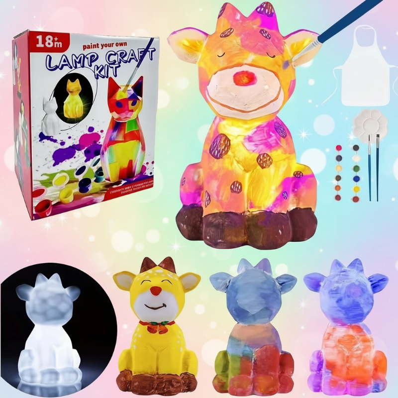 MiniCrafters – Creativiteit & Leren – DIY Lamp Dieren Schilderset