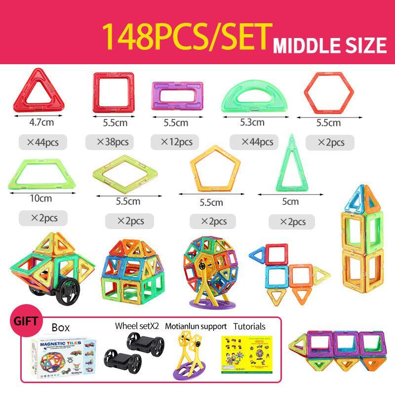 Magnet Building Blocks™ - Ontplooi de eigen creativiteit - magnetische tegels
