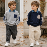CoolJunior – Warm & Stijlvol – Jongens Trui met Denim Kraag