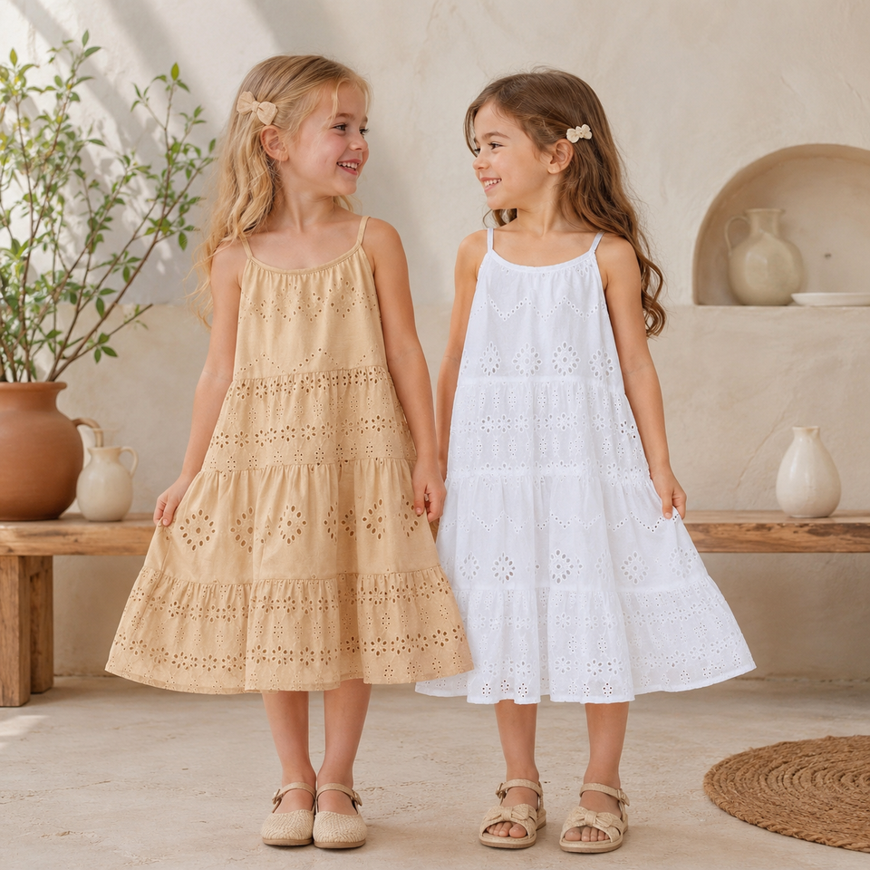 BohoBelle – Elegant & Comfortabel – Jurk met Broderie Details