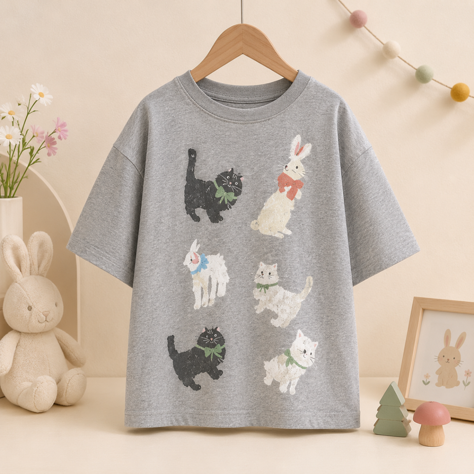 CatFun – Casual & Speels – Katten Print Oversized T-shirt