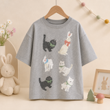 CatFun – Casual & Speels – Katten Print Oversized T-shirt