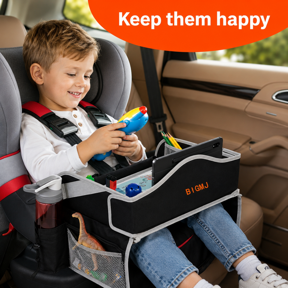TravelBuddy – Auto & Onmisbare – Opvouwbaar reisbordje voor kinderen