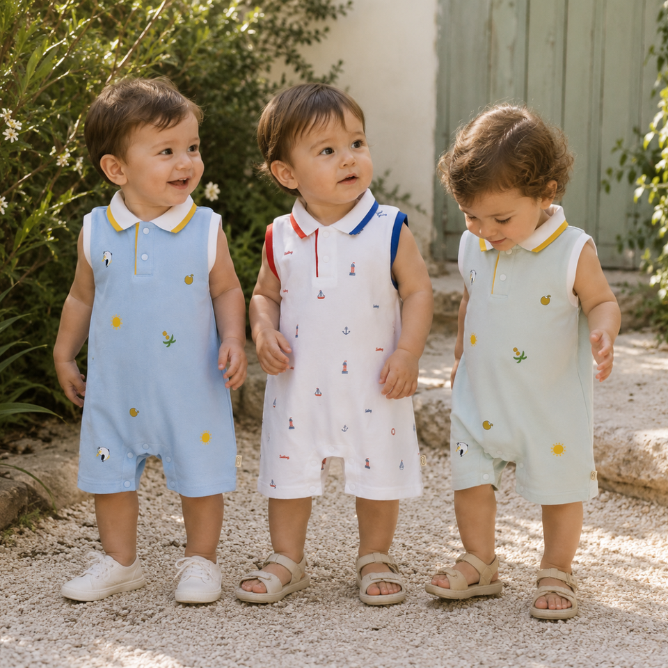 SunnyBaby – Comfortabel & schattig – Polo-romper voor baby’s