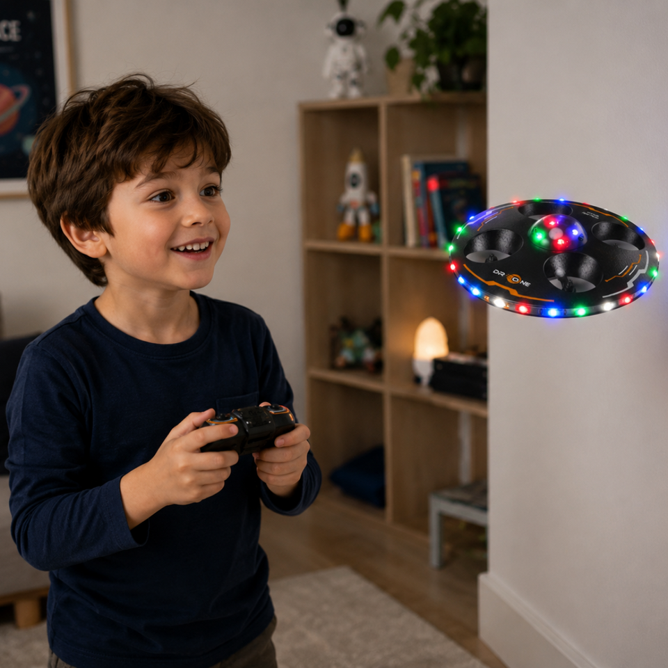 AeroQuest – LED & RC – Zwevende UFO Drone