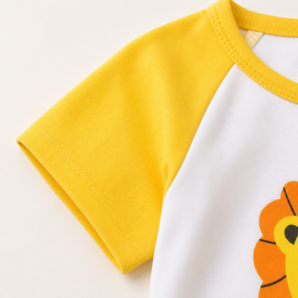 Mini Fashion™ - Leeuw opdruk - Jongens Zomerset