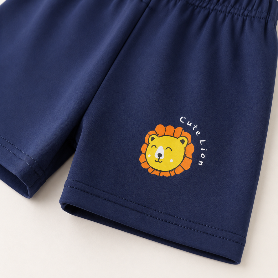 Mini Fashion™ - Leeuw opdruk - Jongens Zomerset