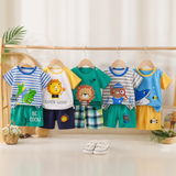 Mini Fashion™ - Leeuw opdruk - Jongens Zomerset