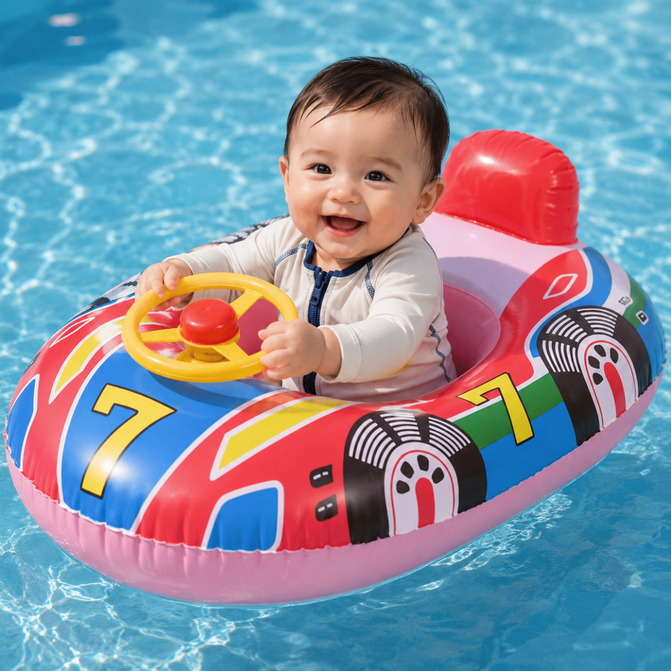 SplashFun – Waterpret & Actie – Opblaasbare Raceboot Zwemband