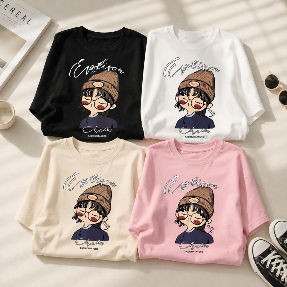 CuteStyle – Trendy & Comfortabel – T-shirt met oversized cartoonprint