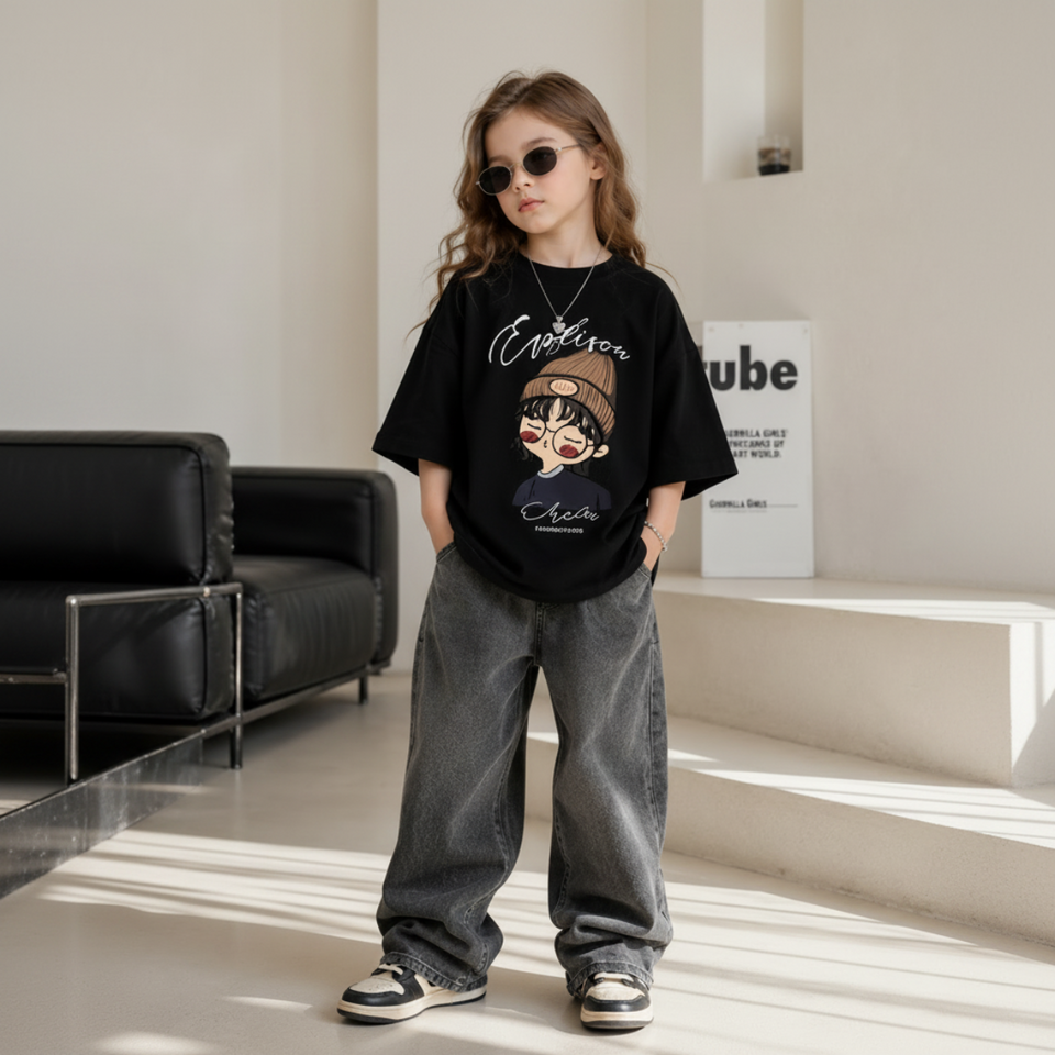CuteStyle – Trendy & Comfortabel – T-shirt met oversized cartoonprint