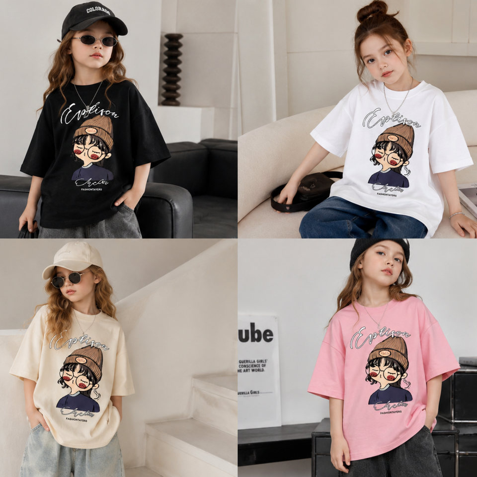 CuteStyle – Trendy & Comfortabel – T-shirt met oversized cartoonprint