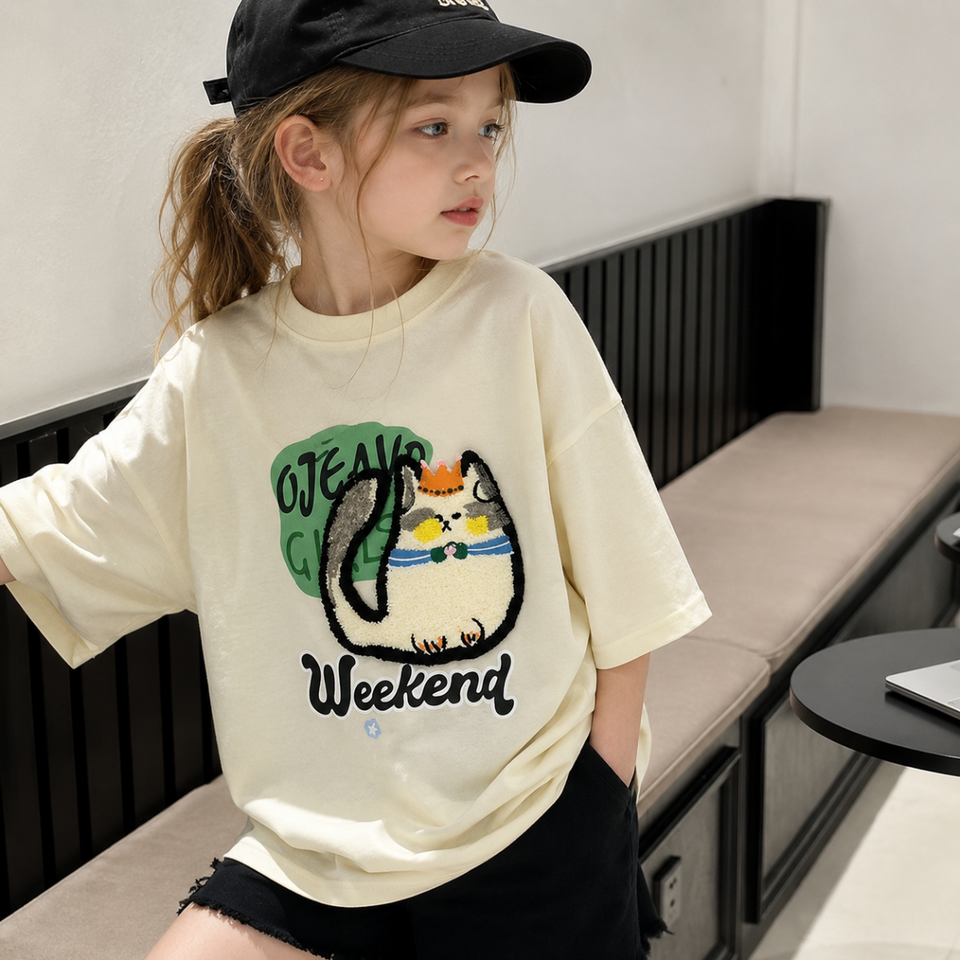 FunPaws – Speels & Stijlvol – Oversized T-shirt met kattenprint