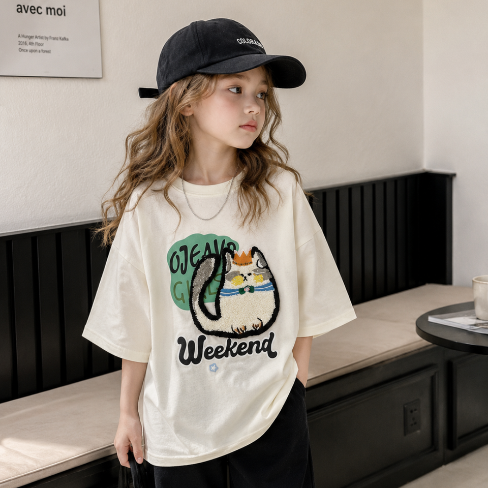 FunPaws – Speels & Stijlvol – Oversized T-shirt met kattenprint
