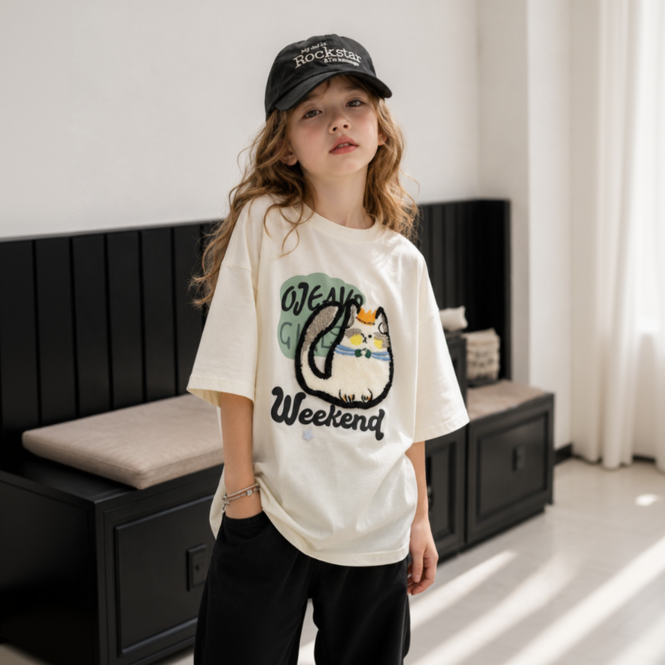 FunPaws – Speels & Stijlvol – Oversized T-shirt met kattenprint