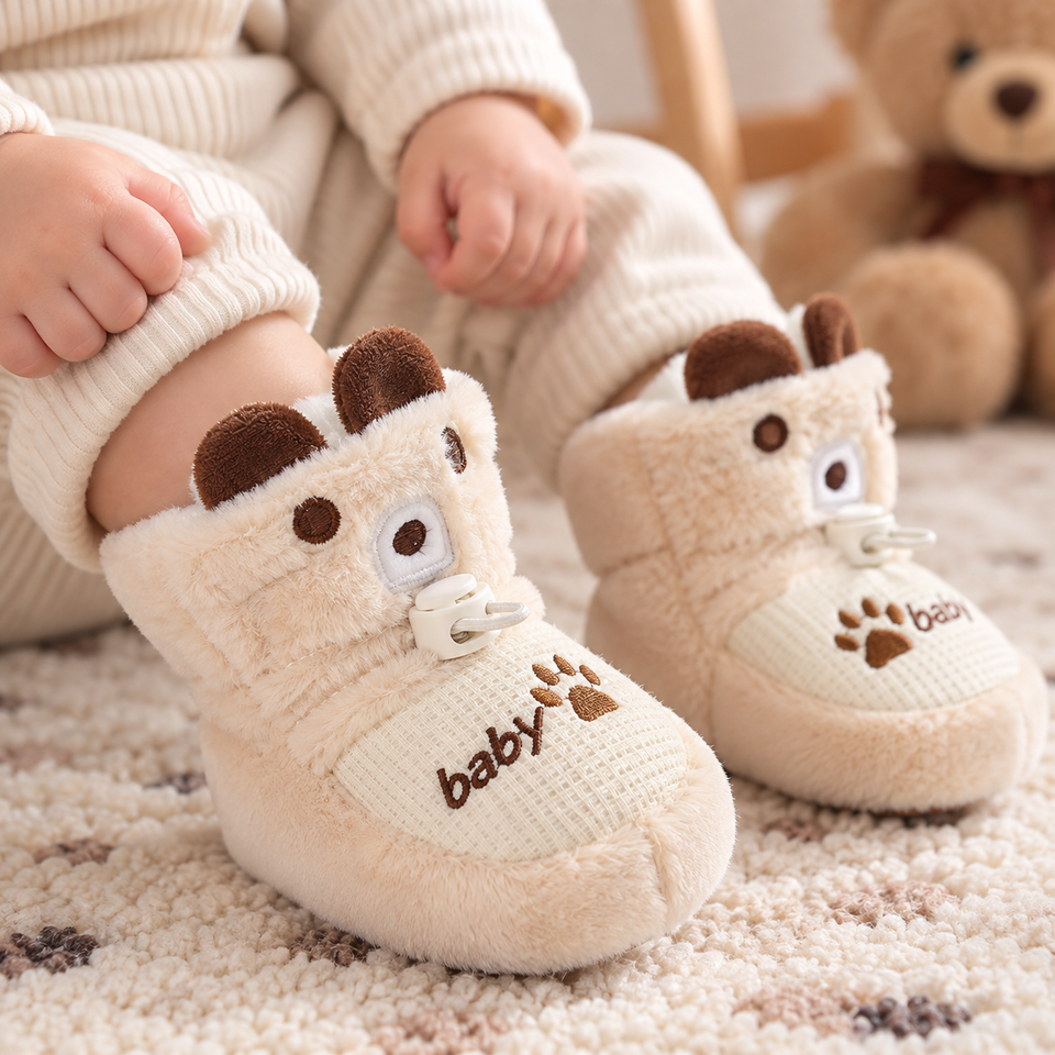 TinyBoots – Knus & Comfortabel – Pluche Babyschoenen voor Winter