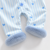 TinyLove – Zacht & Warm – Baby Jumpsuit met Hartjesprint en Pluche Details