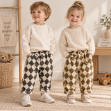 RetroBloom – Comfortabel & Speels – Kinderbroek met Argylepatroon