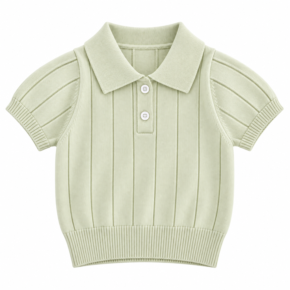 MiniLuxe – Elegant & Comfortabel – Polo Shirt met Gebreide Stof