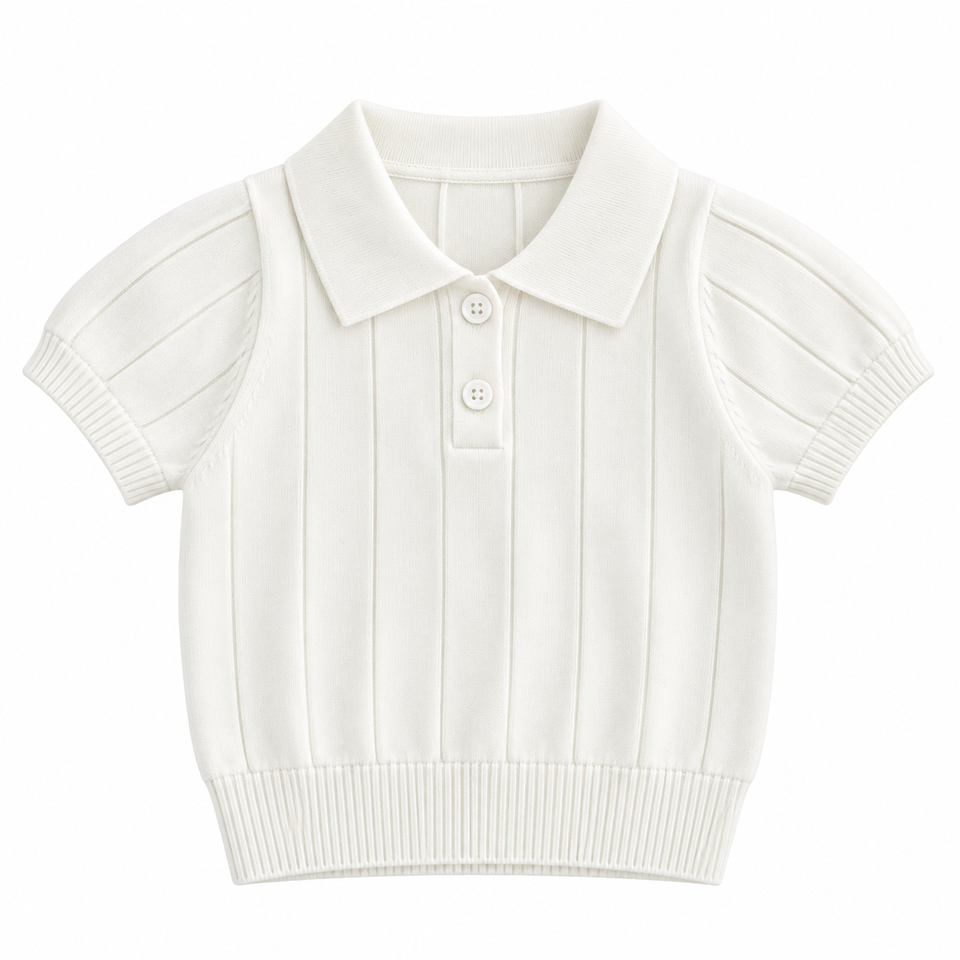 MiniLuxe – Elegant & Comfortabel – Polo Shirt met Gebreide Stof