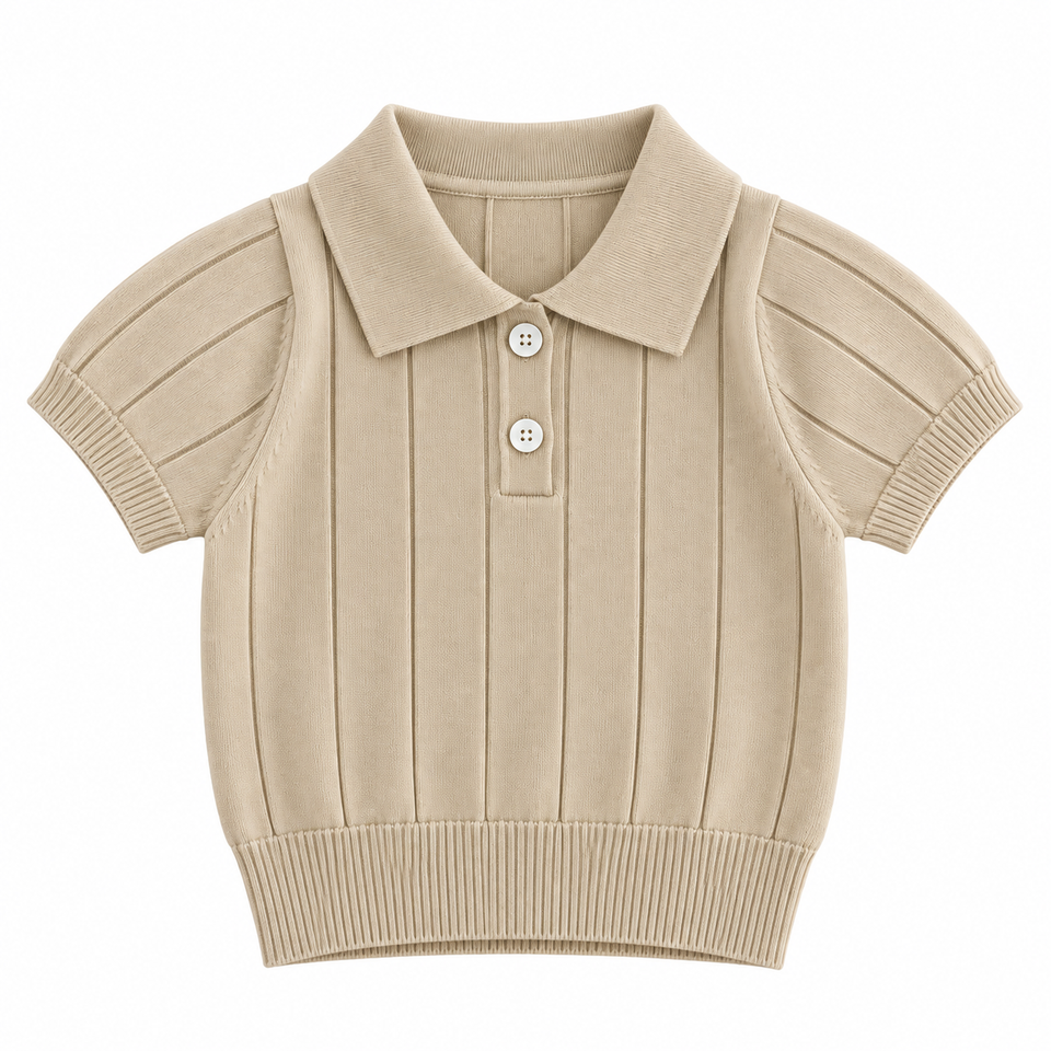 MiniLuxe – Elegant & Comfortabel – Polo Shirt met Gebreide Stof