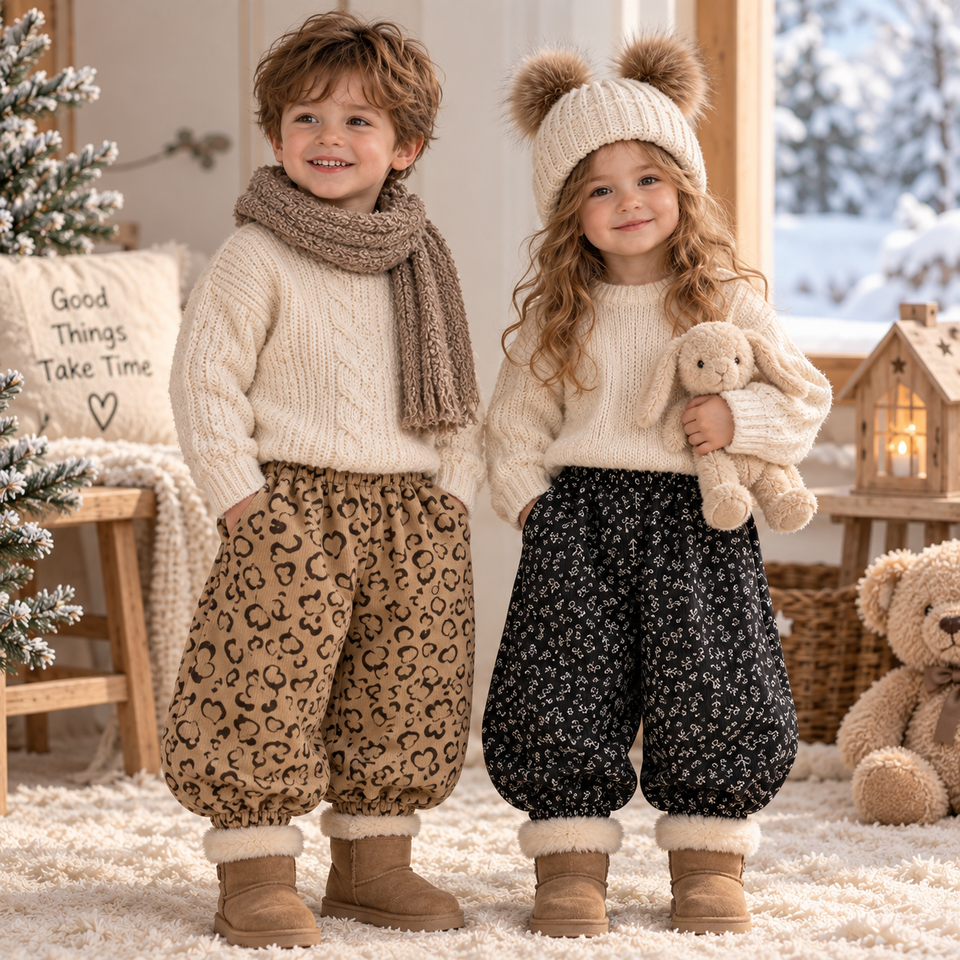 MiniTrousers – Warm & Zacht – Kinder Corduroy Broek met Fleecevoering