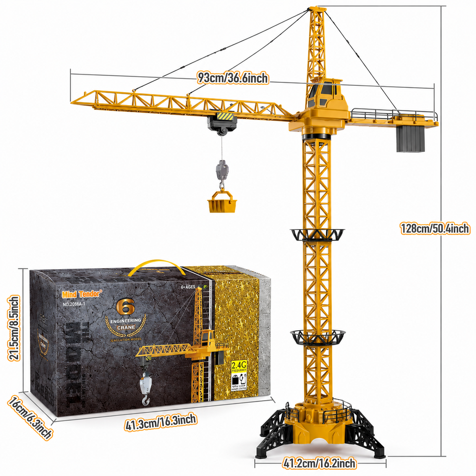CranePro – Interactief & Realistisch – RC Torenkraan Speelgoed