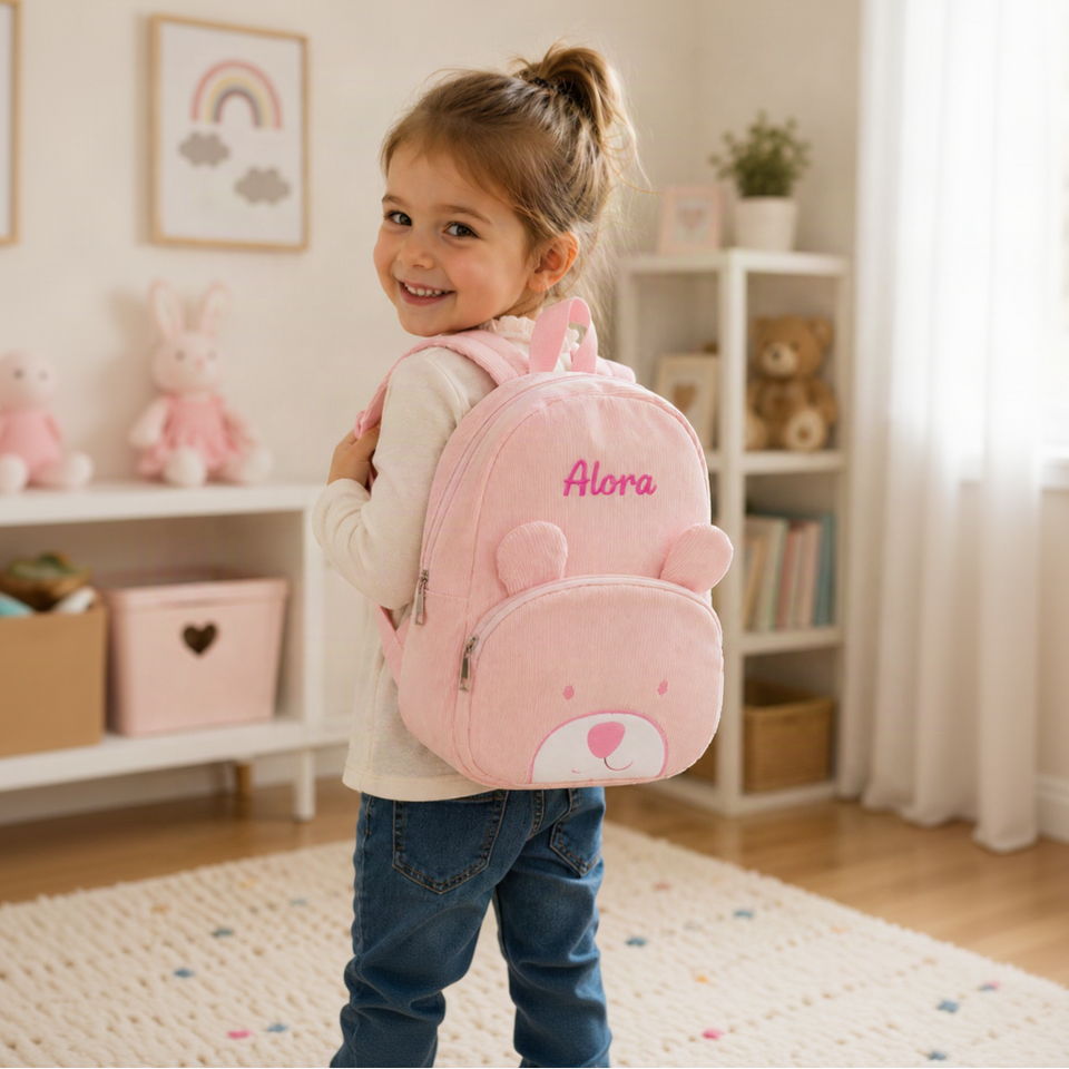 MyLittleBag – Persoonlijk & Schattig – Gepersonaliseerde Kinder Rugzak met Naam en Dierenprint