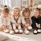 SoftSteps –  Warm & Zacht – Meisjes Schoentjes met Pluche Pompon