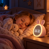 BunnyGlow – Schattig & Praktisch – Digitale Kinderwekker met Nachtlampje
