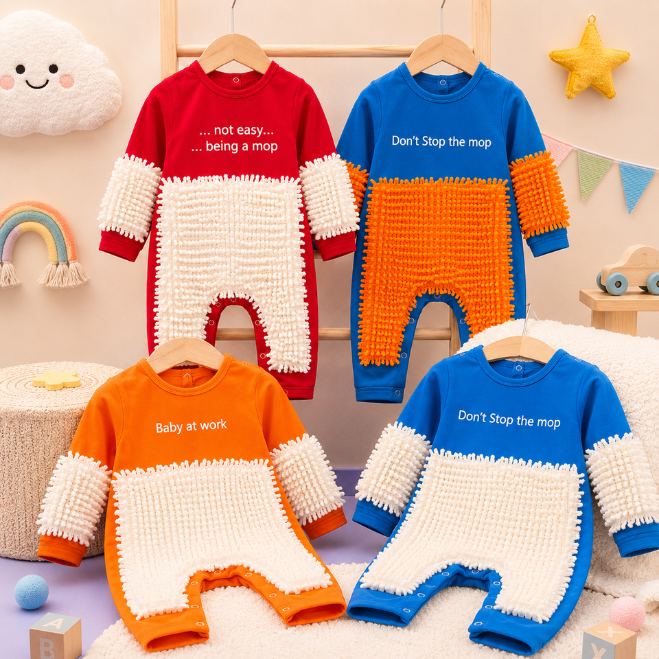 TinyCleaner – Zacht & Praktisch – Baby Jumpsuit voor Kruipen en Spelen