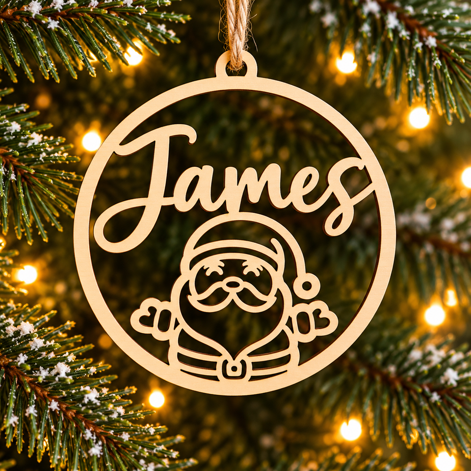 ChristmasName – Persoonlijk & Feestelijk – Houten Kersthanger met Naam