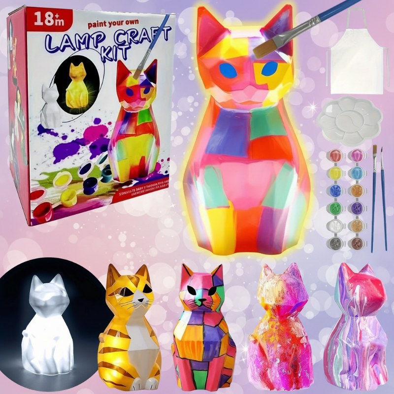 MiniCrafters – Creativiteit & Leren – DIY Lamp Dieren Schilderset