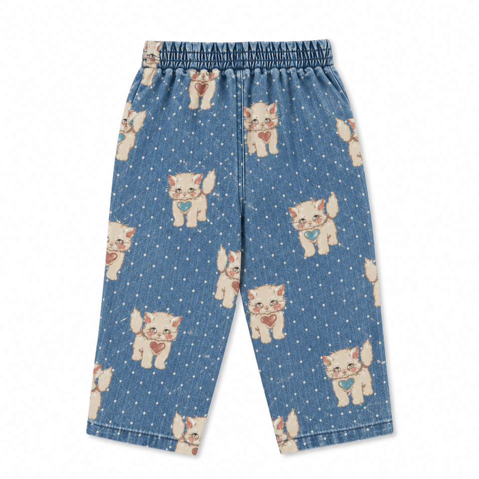 KittyDenim – Schattig & Speels – Kinderbroek met Kattenprint